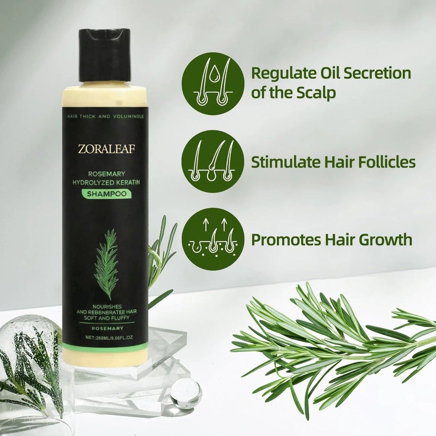 ZORALEAF Rosemary Hydrolyzed Keratin Shampoo