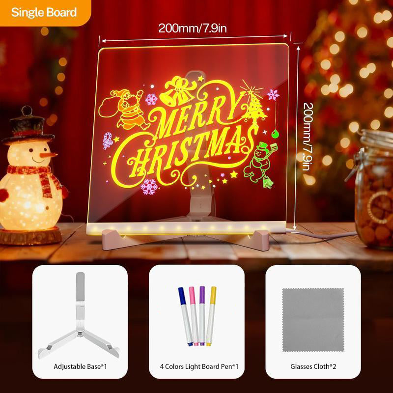 🔥🔥Last Day 50% OFF 🔥🔥 |Led Drawing Board For Kids-Acrylic Dry Erase Light-Up Board with Stand Markers Wipes Spray Bottle