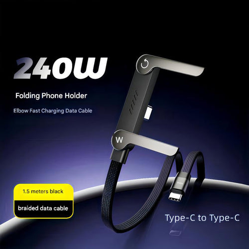2-in-1 Fast Charging Cable with Built-In Phone Stand