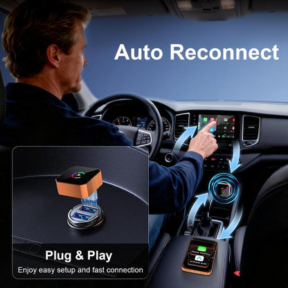 ⏰LAST CHANCE! Buy 2 Get 1 FREE!🔥 Wireless CarPlay & Android Auto Adapter – Fast Bluetooth 5.3, Zero Delay, Hands-Free Calling, USB-C Charging