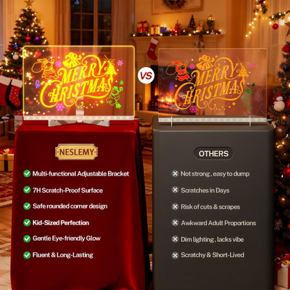 🔥🔥Last Day 50% OFF 🔥🔥 |Led Drawing Board For Kids-Acrylic Dry Erase Light-Up Board with Stand Markers Wipes Spray Bottle